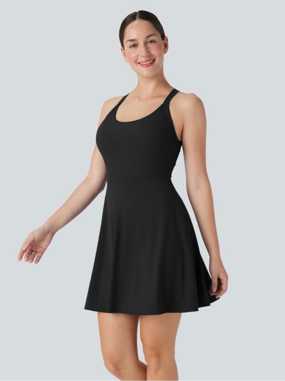 Halara SoftlyZero Airy Active Dress Easy Peezy Black M NWT Golf Athleisure J15